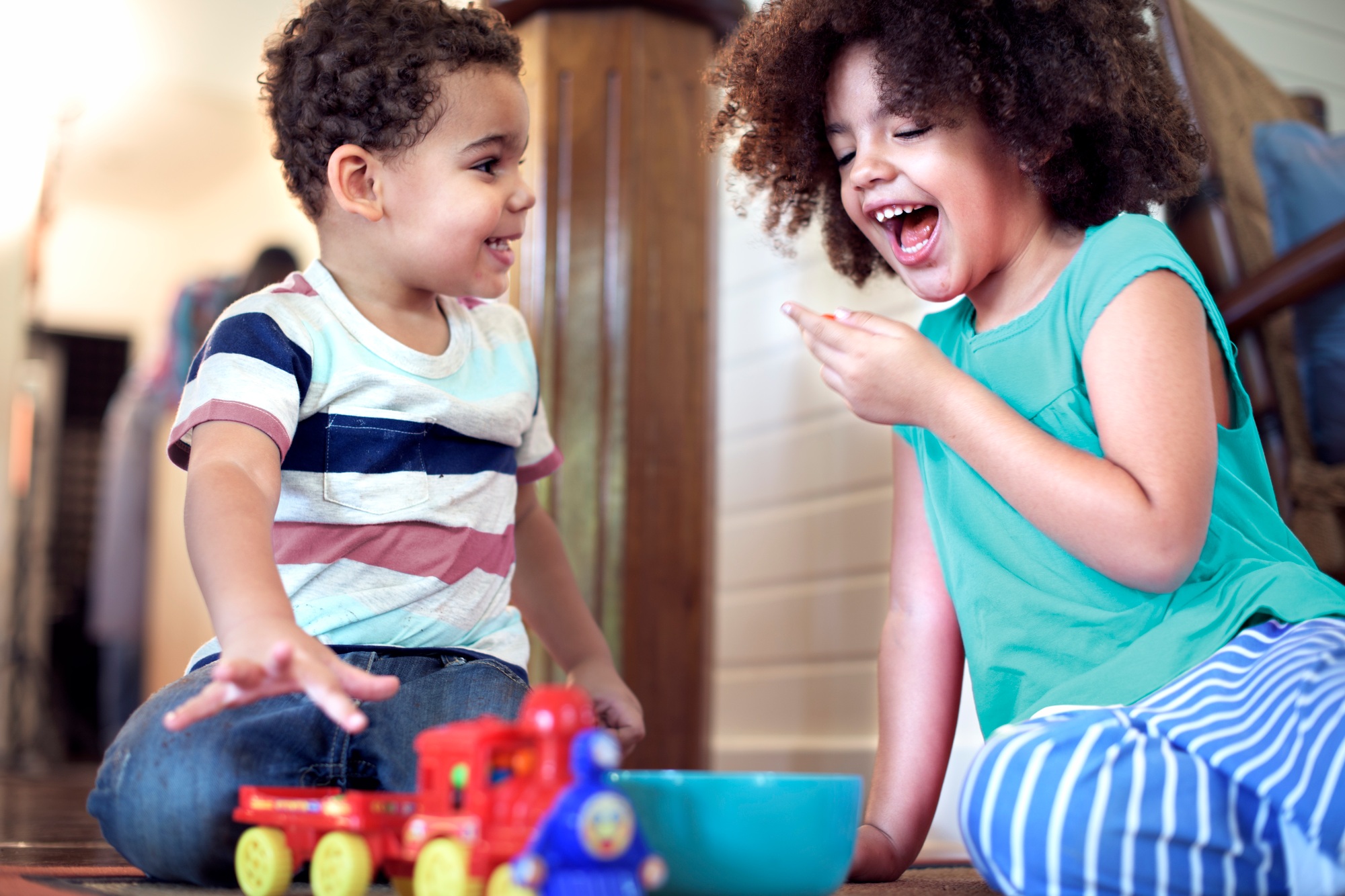 Afican Kids Play Togetherness Cheerful Concept